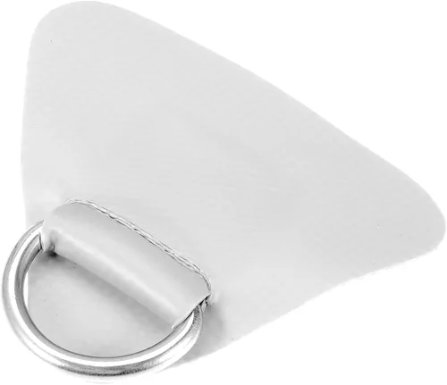 Miniatura 5 de X AUTOHAUX 4 Pcs D Ring Patch PVC Stainless Steel Triangle Shape D Ring Pad for Inflatable Boat Kayak Canoe Deck Gris