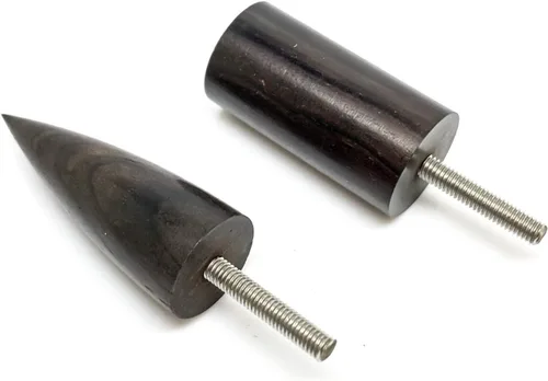 Miniatura 6 de 7pcs Black Ebony Wood Leather Burnisher: cabeza pulida eléctrica, fácil de usar. Profesional para bruñido de bordes y pliegues, compatible