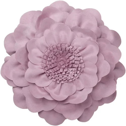 Miniatura 16 de JWH Funda de Almohada con Flores en Relieve Decorativa Floral Cojín Redondo Hecho a Mano para Casa Cama Sofá, 14 Pulgadas, Gris Morado