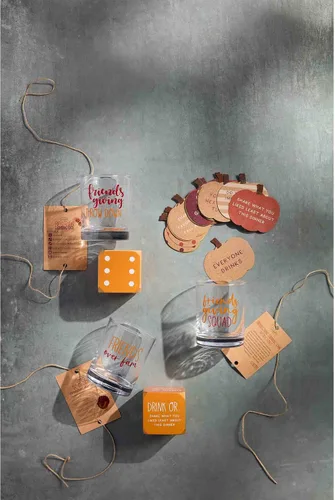 Miniatura 3 de Mud Pie Friendsgiving Juego de beber, Fam Small