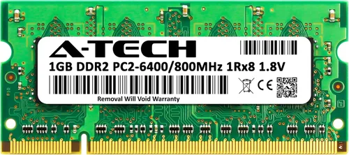 Miniatura 2 de A-Tech Reemplazo de 1 GB RAM para Synology DDR2-800-1GB DDR2 800 MHz PC2-6400 SODIMM Memoria no ECC sin búfer compatible con RS2211RP+, RS2211+