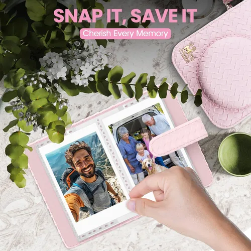 Miniatura 7 de Fujifilm Cámara instantánea Instax Mini 12 color rosa flor + estuche personalizado Minimate + película fotográfica Fuji Instax 10 hojas y álbum