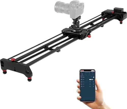 Miniatura 14 de Sistema de Riel Deslizante de Pista de Cámara Dolly con Lapso de Tiempo Motorizado y Toma de Video con Seguimiento de Enfoque y Toma Panorámica