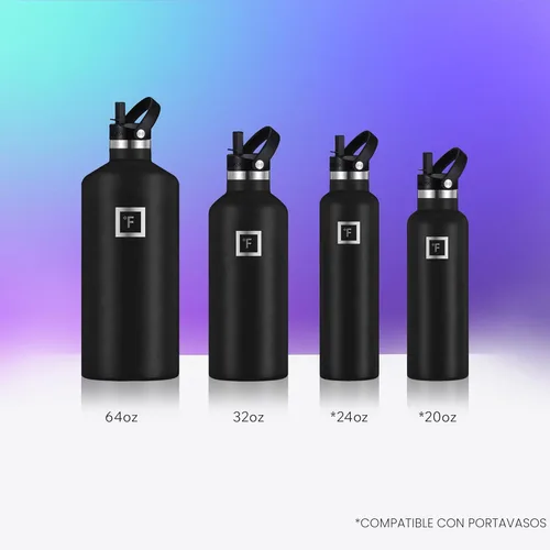 Miniatura 6 de IRON °FLASK Frasco de hidratación para acampar y senderismo con popote, botella de agua deportiva de acero inoxidable aislada sin BPA - 24 oz Aurora