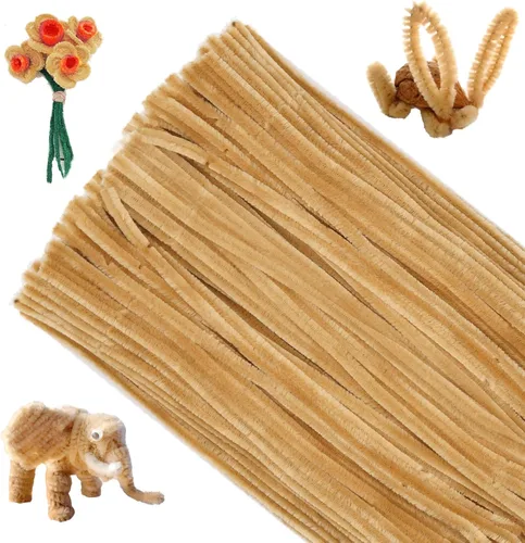 Miniatura 14 de jijAcraft 200 piezas de limpiadores de tubería rosa - Tallos de chenilla para manualidades con flores, 30 cm de tallos de chenilla para artesanías