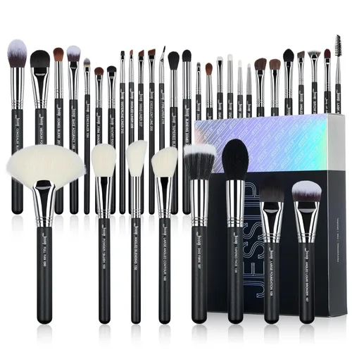 Miniatura 8 de Jessup Juego de brochas de sombra de ojos, 12 piezas, juego de brochas de maquillaje de ojos profesional prémium sintéticas, mezcla de sombra