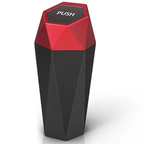 Miniatura 12 de Bote de basura para automóvil con tapa, 1 paquete de bote de basura para automóvil, a prueba de fugas, mini bote de basura para automóvil, hogar