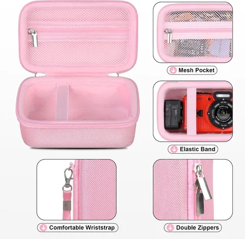 Miniatura 4 de RAIALL Kodak PIXPRO WPZ2 - Funda para cámara digital Kodak PIXPRO WPZ2, resistente al agua, a prueba de golpes, a prueba de polvo, bolsa de viaje