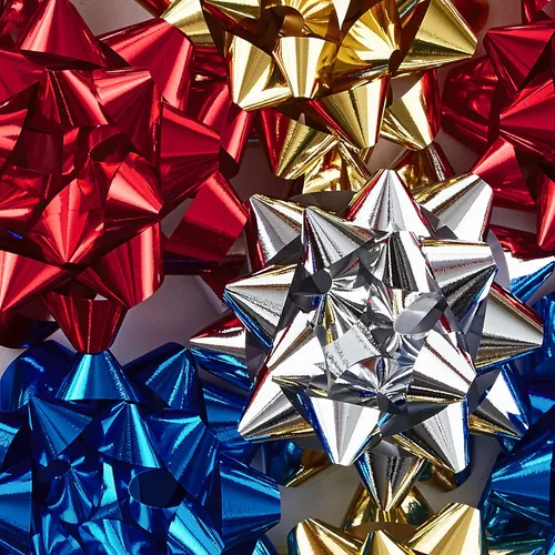 Miniatura 5 de Hallmark - Surtido de lazos para regalos de festividades (12 lazos) brillantes en rojo, azul, dorado, plateado para Navidad, Janucá, cumpleaños