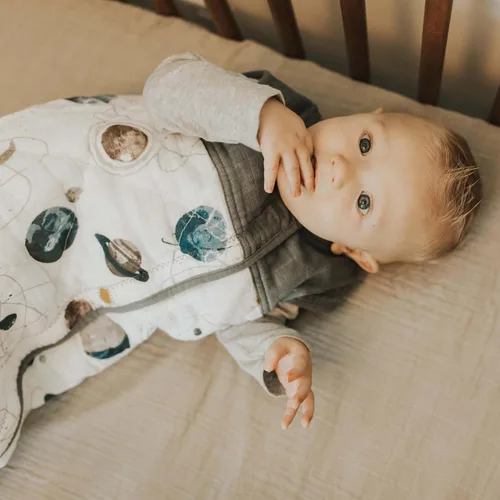 Miniatura 5 de Little Unicorn – Saco de dormir acolchado de muselina de algodón planetario 100% algodón Súper suave y ligero Bebé Talla S: 0-6 meses