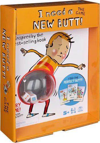 Miniatura 8 de Spin Master Games, I Need a New Butt, juego de mesa para niños basado en el libro con fichas Popper y de mejillas, divertido para la noche