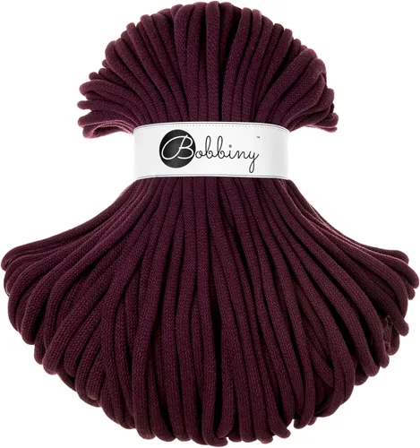 Miniatura 15 de Bobbiny - Cordón trenzado jumbo de 9 mm para macramé (color rojo vino), 108 yardas/330 pies