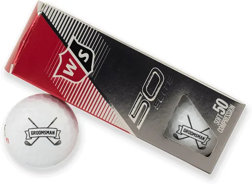Miniatura 3 de Pelotas de golf personalizadas, 1 docena, Wilson, diseños personalizados para padrinos de boda, padrino, ushers, oficiales Groomsman