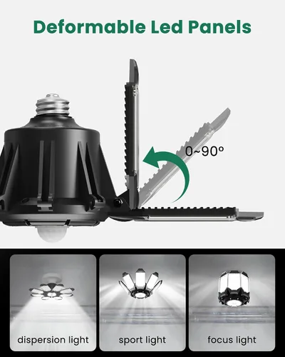 Miniatura 5 de Luz de garaje con sensor de movimiento, 25000 lm 250 W, luz LED de techo para garaje activada por movimiento, con sensor de movimiento