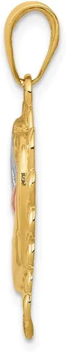 Miniatura 2 de Colgante en forma de delfines de oro de 14 quilates (0.748 x 1.024in)