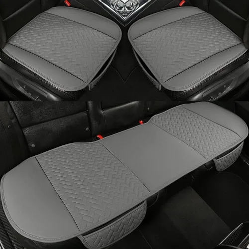 Miniatura 18 de West Llama Fundas Protectoras Inferiores de Cuero PU para Asientos de Automóvil Incluyen 1 Par de Almohadillas Protectoras de Asiento Delantero