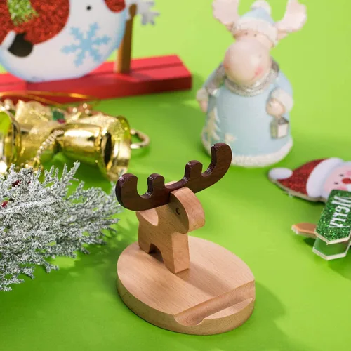 Miniatura 8 de Soporte de madera para teléfono celular, tableta, soporte de muelle, organizador de montaje en cuna, estación de carga, mesita de noche, escritorio