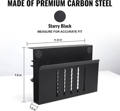 Miniatura 3 de Organizador lateral de escritorio, soporte para laptop con soporte magnético para bolígrafo, organizador de escritorio colgante sin taladros