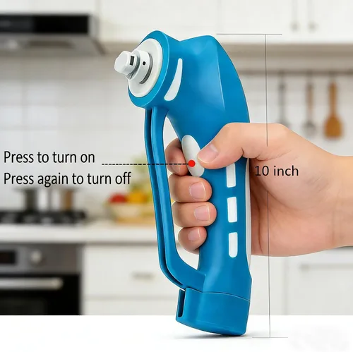 Miniatura 4 de Depurador eléctrico inalámbrico con 6 cabezales de cepillo y 2 baterías recargables, limpiador eléctrico para ducha, azulejos, lechada, tina, baño