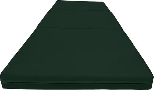 D&D Futon Furniture Green Shikibuton - Camas plegables de espuma triple, alfombrillas plegables portátiles para piso, 3 x 27 x 75 pulgadas, densidad
