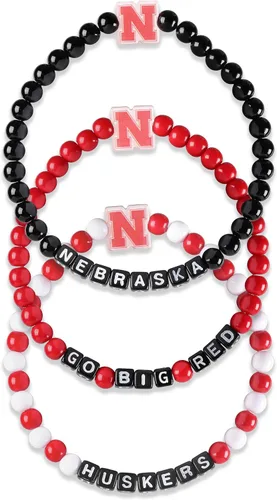 Miniatura 8 de FOCO NCAA unisex-adulto Paquete de 3 Pulseras de la Amistad con Cuentas con Logotipo de Equipo Universitario de la NCAA Oficialmente Licenciadas
