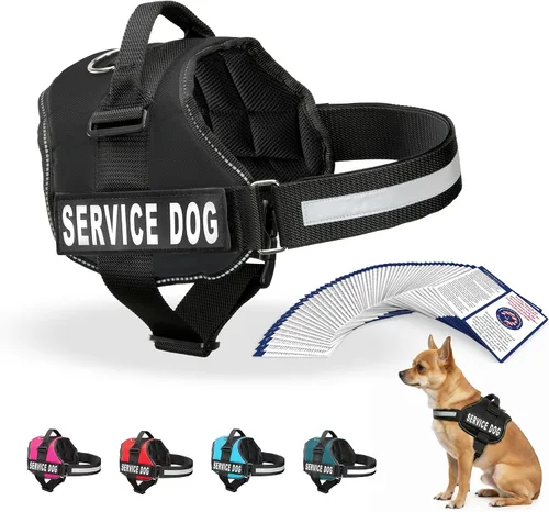 Miniatura 38 de Arnés Industrial Puppy para perros con correas y asa, y chaleco con parche reflectante, en un cómodo diseño de malla, Bright Red Rojo Brillante