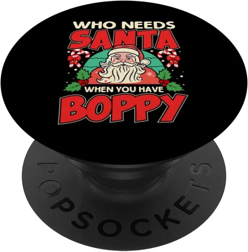 Miniatura 6 de Who Needs Santa When You Have Boppy Santa Claus Xmas PopSockets MagSafe PopGrip for iPhone