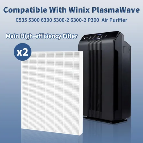 Miniatura 3 de Funmit Paquete de 2 filtros de repuesto 115115 tamaño A 21 compatibles con purificador de aire Winix PlasmaWave C535 5300 5300-2 5500 5500-2 6300