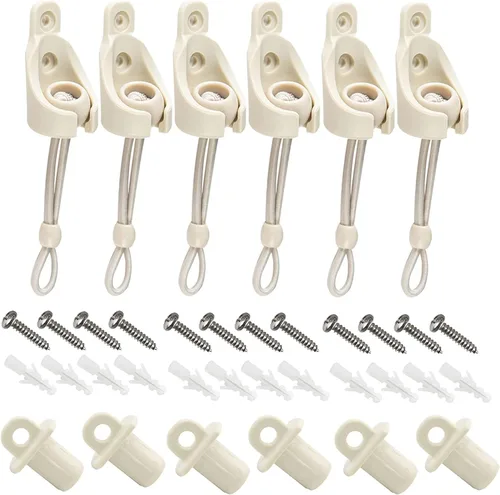 Miniatura 25 de Reemplazo universal de persianas enrollables para exteriores e interiores (5 tapas finales, beige)