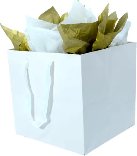 Miniatura 10 de JUNESHE Bolsa de regalo cuadrada negra grande con asas y papel de seda, 9.84 pulgadas, gran envoltura de regalo gigante para cumpleaños, boda