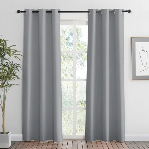 Miniatura 125 de RYB HOME Cortinas opacas de cocina de 36 pulgadas de largo, tratamiento de privacidad para ventanas pequeñas, aislamiento térmico, telón de fondo
