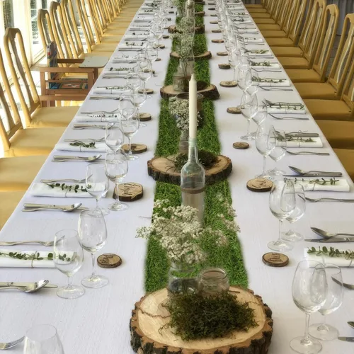 Miniatura 5 de 2 Rollos de Camino de Mesa de Musgo Falso para Decoración 4" x 47" Musgo Artificial para Plantas Verdes en Interiores, Hierba Sintética