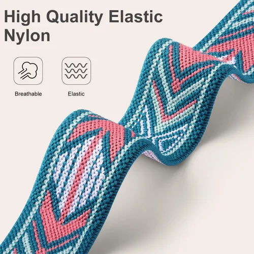Miniatura 3 de Paquete de 2 correas elásticas de nailon compatibles con Woneligo/Fitpolo Smart Watch IDW13, correas elásticas suaves para reloj FITVII Flecha