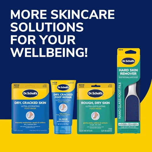 Miniatura 9 de Dr. Scholl's Rough Dry Foot Renewal Ultra Overnight Treatment - Crema para pies durante la noche, 3 onzas con aloe, aceite de coco, calcetines