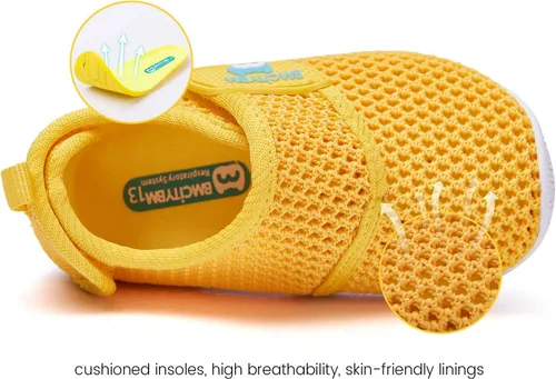 Miniatura 107 de BMCiTYBM Zapatos de bebé para niños pequeños, zapatillas de malla transpirable antideslizantes
