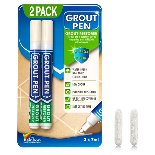 Miniatura 14 de Rotulador de lechada beige para azulejos: pintura impermeable para lechada, colorante para lechada de azulejos y bolígrafo sellador, estrecho, 0.197
