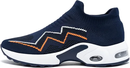 Miniatura 7 de LARNMERN Zapatos deportivos de punta de acero para mujer, zapatos de trabajo con puntera de seguridad, con amortiguación de aire, zapatos casuales