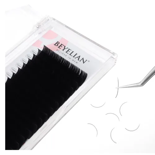 Miniatura 22 de BEYELIAN - Extensiones de pestañas, pestañas individuales, 0.15mm, Rizo D+, 7-15mm, extensiones de pestañas clásicas súper mate, extensión