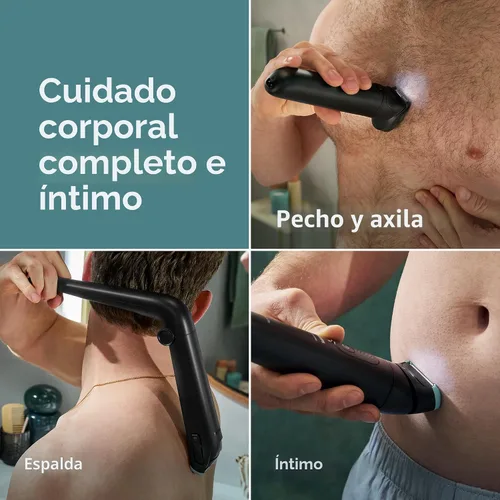 Miniatura 2 de Philips Bodygroom serie 7000, recortadora de ingle y cuerpo a prueba de ducha para hombres, aseo corporal preciso, peine ajustable, seguro incluso