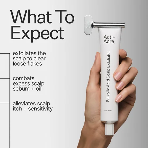Miniatura 2 de Act+ Acre Exfoliante de ácido salicílico procesado en frío Para escamas sueltas, exceso de aceite, acumulación de cuero cabelludo Ácido