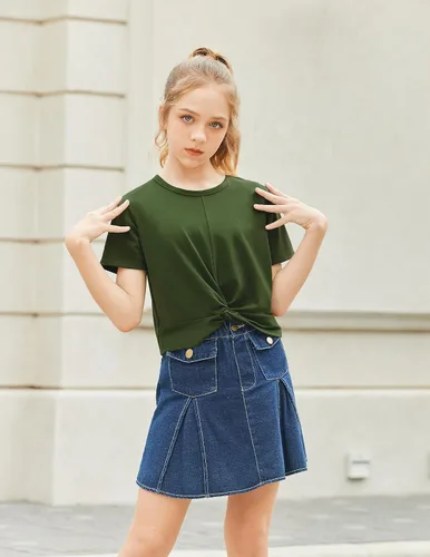 Miniatura 6 de Arshiner Conjuntos de ropa para niñas, teñido anudado, tops y pantalones deportivos, ropa deportiva, trajes deportivos de 4 a 13 años