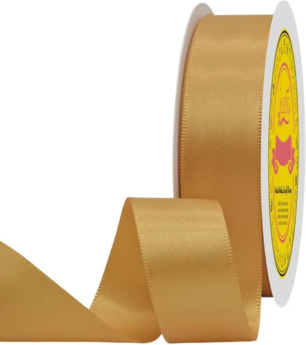Miniatura 248 de Cinta de satén blanca antigua de doble cara de 1-1/2 pulgadas x 50 yardas, cinta de poliéster para envolver regalos, día de San Valentín, bodas