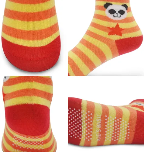 Miniatura 7 de SkiBeaut Calcetines antideslizantes para niños y niñas de 1 a 7 años, 12 pares de calcetines para niños y niñas