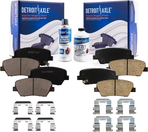 Miniatura 54 de Detroit Axle - Pastillas de Freno Delantero para Nissan Altima Maxima Sentra 350Z Cube Juke Versa INFINITI G20 G35 I30 I35 Suzuki SX4, Pastillas