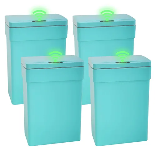 Miniatura 18 de PayLessHere Basurero de 13 galones / 50 L con tapa, cubo de basura de plástico para cocina, basurero automático sin tacto con sensor de movimiento