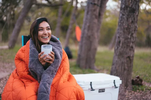 Miniatura 3 de KAMMOK Manta de montaña – Forro polar ultra afelpado, resistente al agua, portátil, duradera, manta de campamento para interiores y exteriores