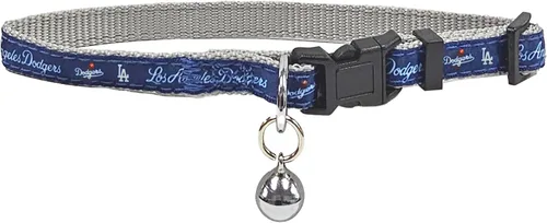 Miniatura 20 de Pets First MLB CAT Collar Atlanta Braves Satin Cat Collar de equipo de béisbol para perros y gatos. Un collar de gato brillante y colorido