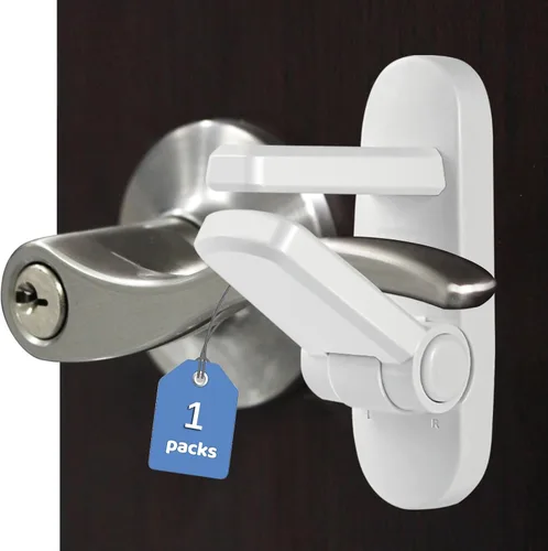 Cerradura de palanca de puerta a prueba de niños Cerraduras de seguridad para bebés para puertas (paquete de 1) Seguridad mejorada de la puerta para