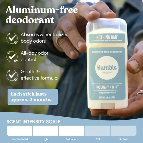 Miniatura 2 de HUMBLE BRANDS - Desodorante sin aluminio de fórmula original. Control de olores de larga duración con bicarbonato de sodio y aceites esenciales