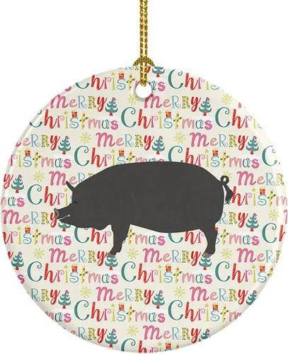 Miniatura 10 de Caroline's Treasures Adorno de cerámica de avestruz común para árbol de Navidad, decoración colgante para el hogar, Navidad, vacaciones, fiesta